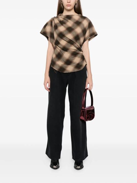 ISABEL MARANT pleated faded jeans - Black