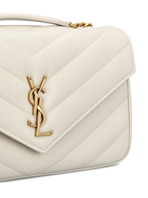 Saint Laurent medium Loulou quilted Cassandre logo shoulder bag - Neutrals