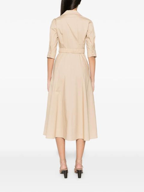 TWINSET belted zip-up midi dress - Neutrals