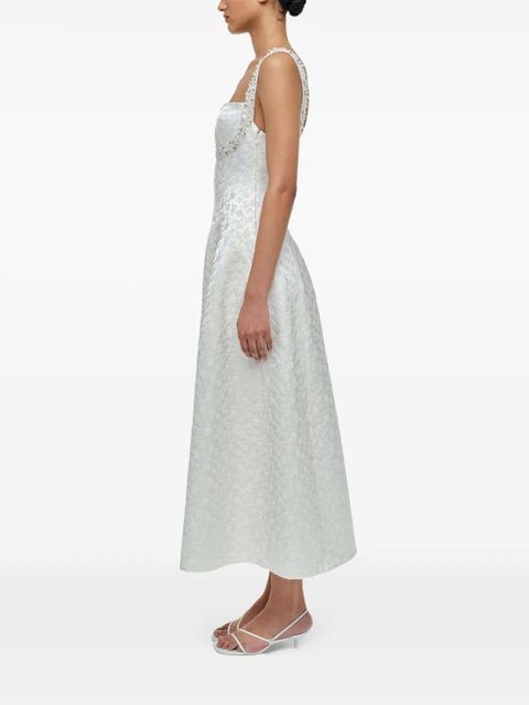 Simkhai Charlotte floral jacquard midi dress - White