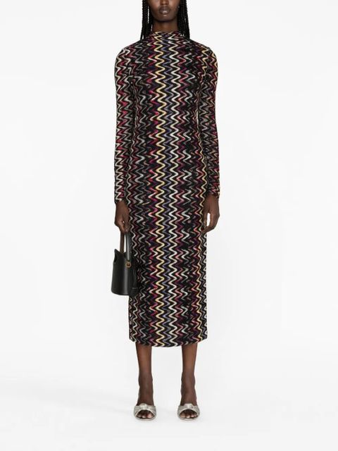 Missoni zigzag-pattern maxi dress - Black