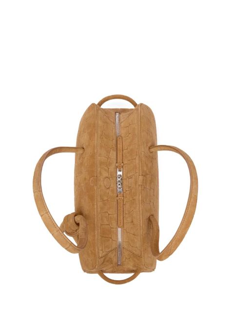 Jacquemus knotted reptile-effect tote bag - Neutrals