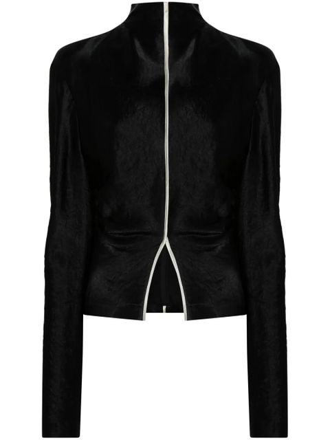 Nanushka high-neck draped top - Black - zdjęcie produktu nr 1