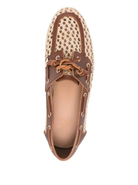 Ancient Greek Sandals Plaria lace-up boat shoes - Brown