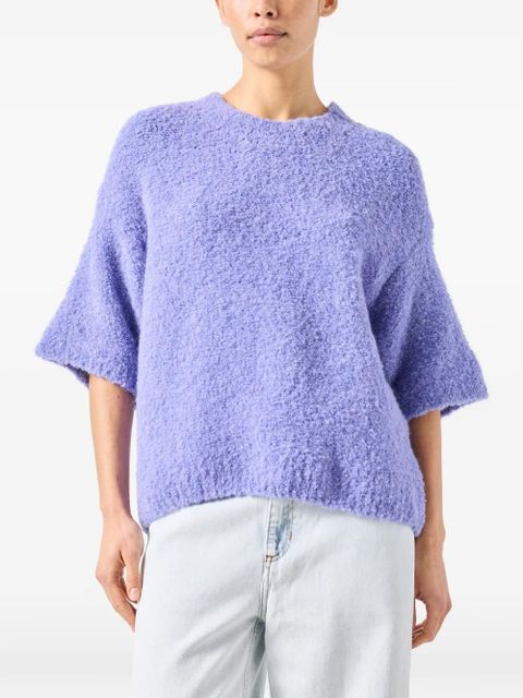 American Vintage Zolly short-sleeve round-neck sweater - Purple