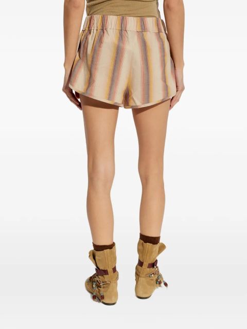 ISABEL MARANT Melinea striped shorts - Neutrals