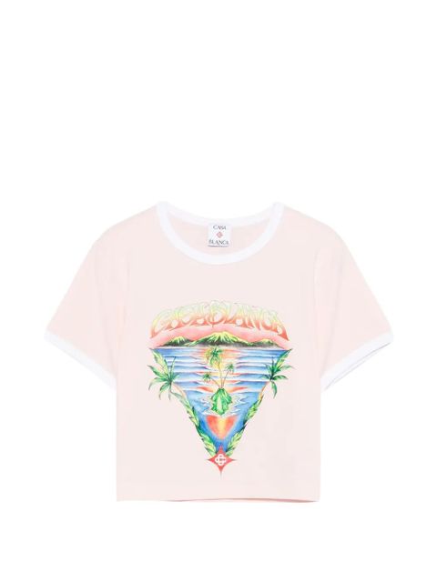 Casablanca logo-print T-shirt - Pink - zdjęcie produktu nr 1