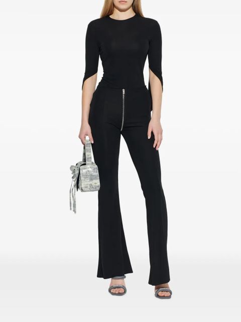Alexander Wang zip-detail flared trousers - Black
