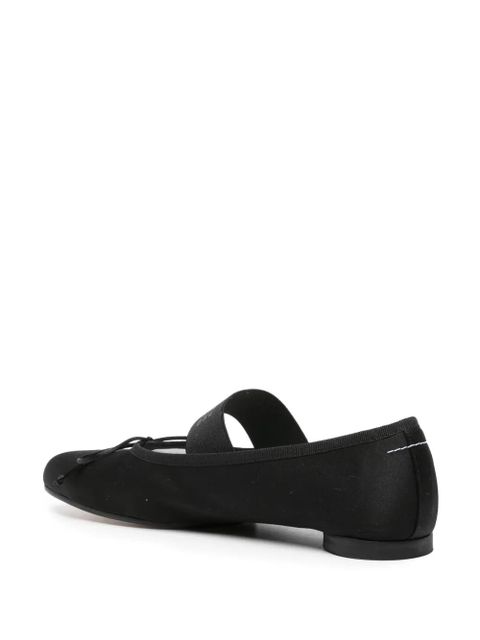 MM6 Maison Margiela Atomic satin ballerina shoes - Black - zdjęcie produktu nr 2