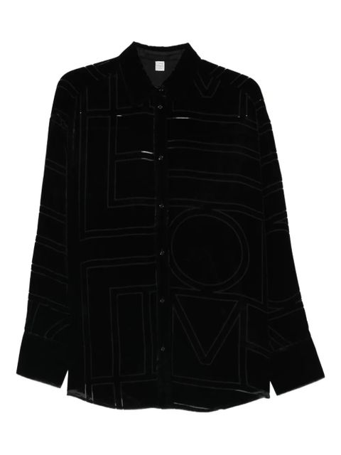 TOTEME velvet shirt - Black - zdjęcie produktu nr 1