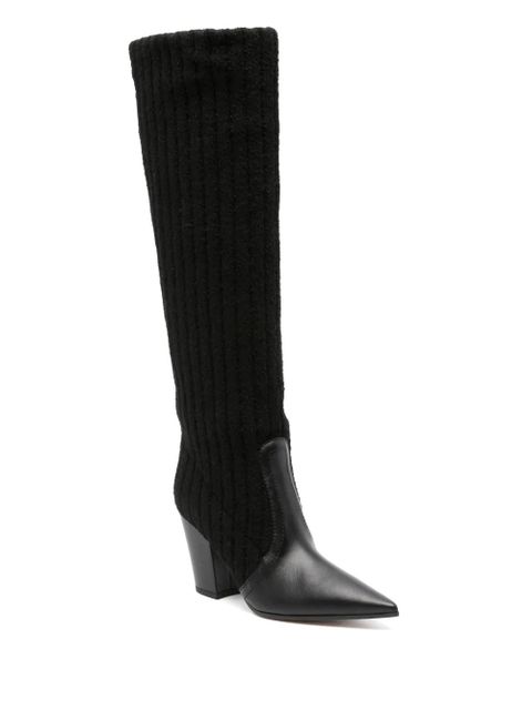 Gianvito Rossi 85mm panelled-design boots - Black - zdjęcie produktu nr 2