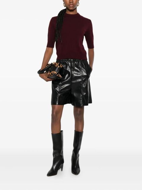 PINKO elasticated-waist shorts - Black