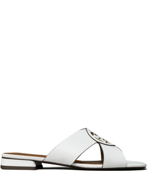 Tory Burch Miller cross-strap flat sandals - White - zdjęcie produktu nr 1