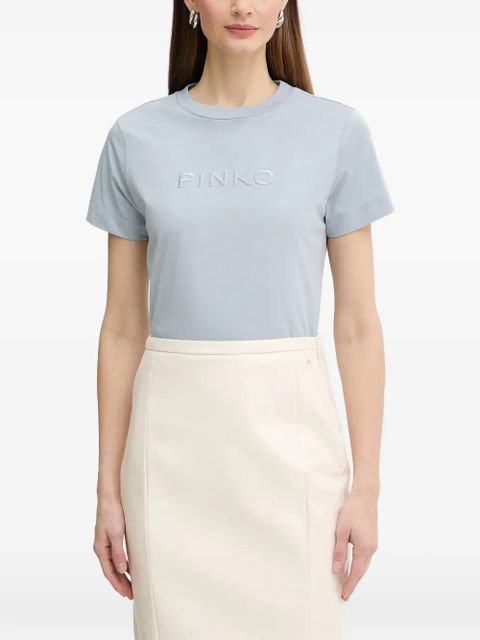 PINKO embroidered-logo T-shirt - Blue - zdjęcie produktu nr 1