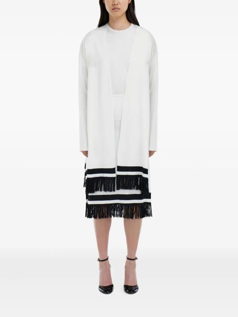Ferragamo fringe-detailed cardigan - White - zdjęcie produktu nr 2