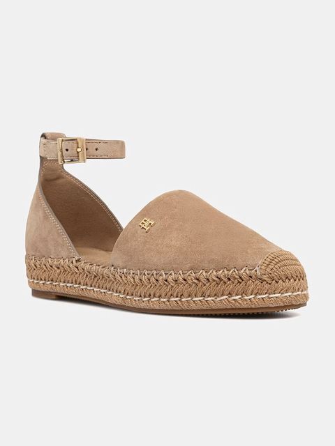 Tommy Hilfiger espadryle na platformie damskie zamszowe TH PLATFORM ESPAD SUEDE STRAP - zdjęcie produktu nr 1