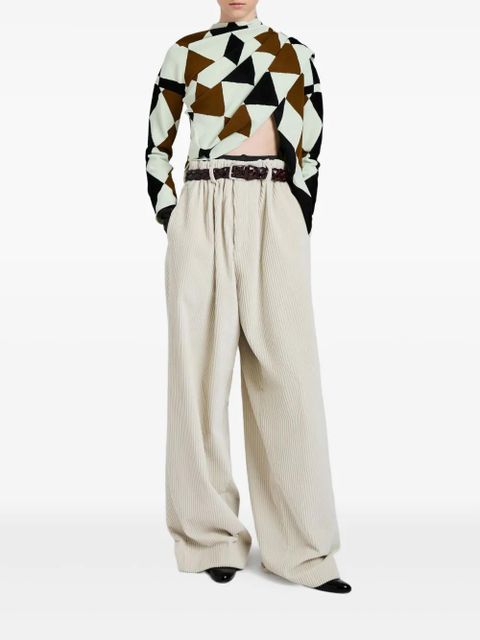 Proenza Schouler Vanne argyle-pattern top - Green