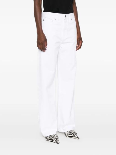 KHAITE button-fly jeans - White