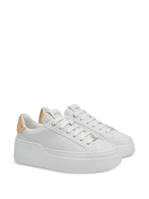 Ferragamo Wedge logo-patch leather sneakers - White - zdjęcie produktu nr 2