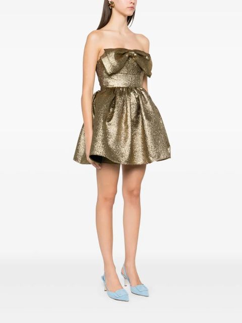 Self-Portrait metallic mini dress - Gold - zdjęcie produktu nr 2