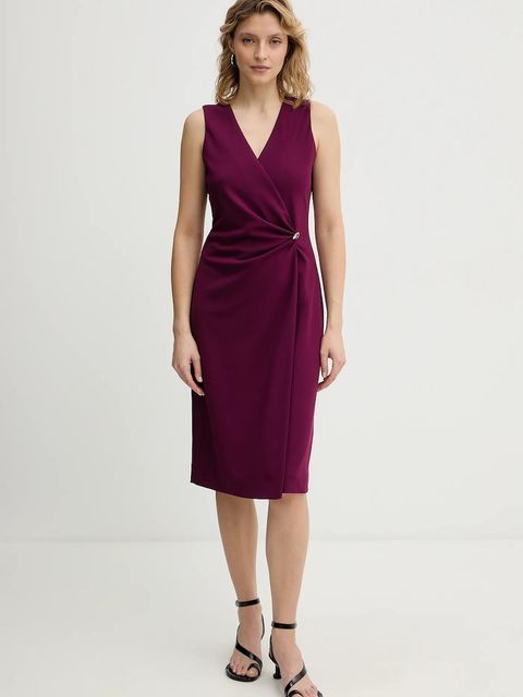 Calvin Klein sukienka kolor bordowy mini prosta LV044E047G - zdjęcie produktu nr 1