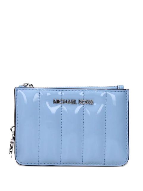 Michael Kors quilted patent-leather wallet - Blue - zdjęcie produktu nr 1