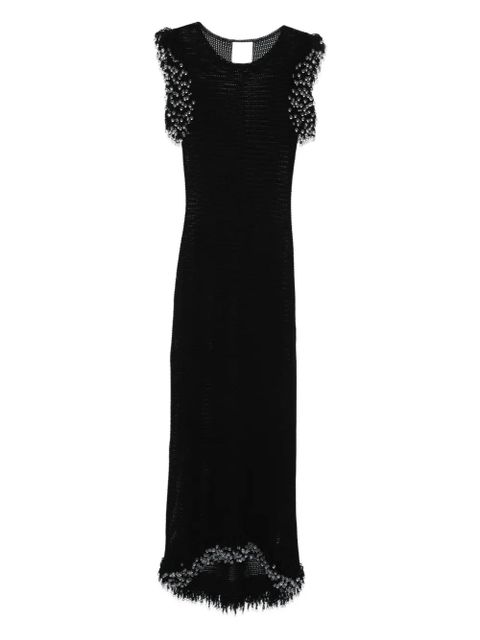 Paris Georgia beaded fringed midi dress - Black - zdjęcie produktu nr 1