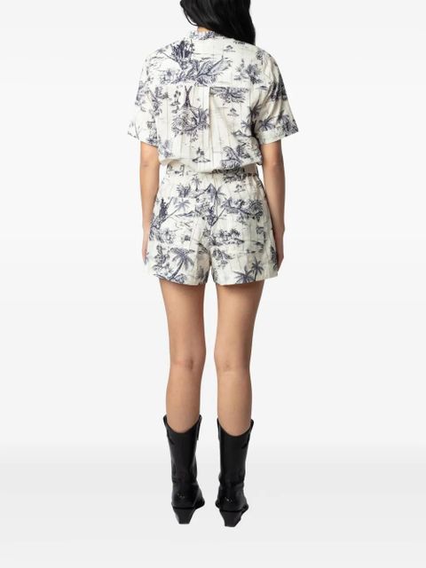 Zadig&Voltaire Tropical Island-print playsuit - White