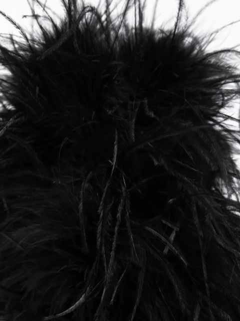 Yves Salomon feather clutch bag - Black