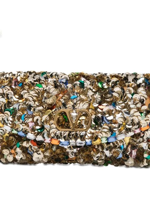 Valentino Garavani sequinned shoulder bag - Gold