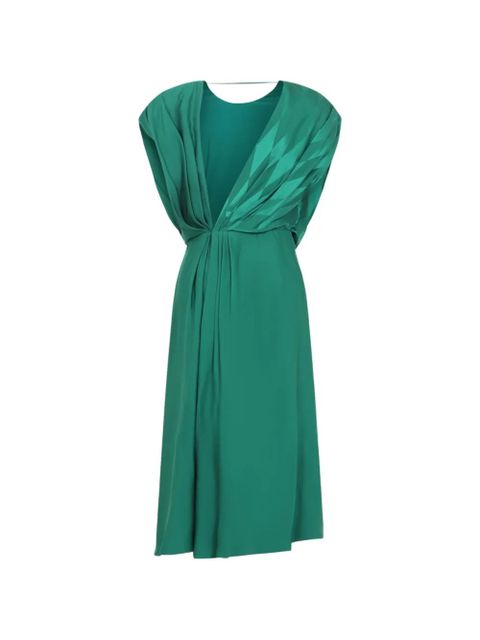 Versace twist-detail silk dress - Green - zdjęcie produktu nr 2