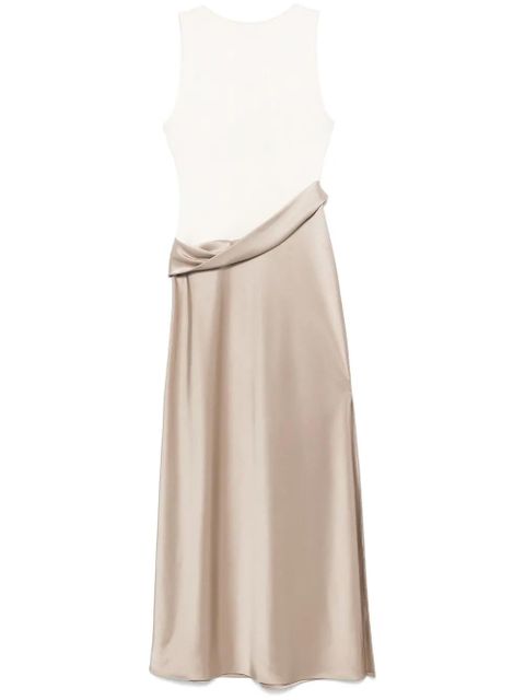 Nanushka draped-detail maxi dress - Neutrals - zdjęcie produktu nr 1