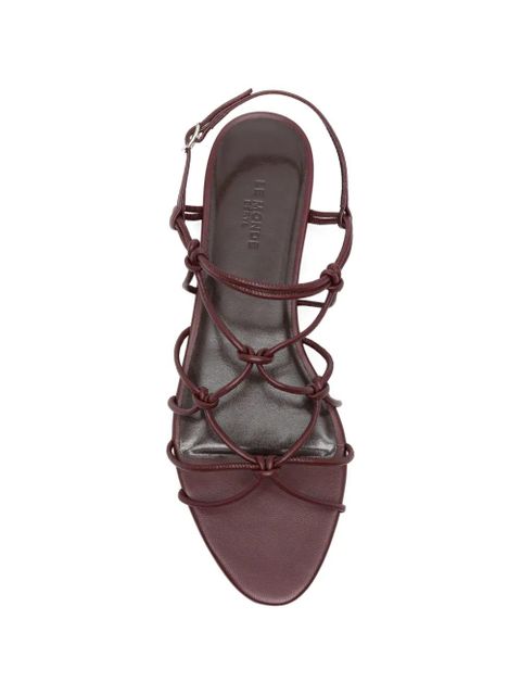 Le Monde Beryl knotted leather sandals - Red