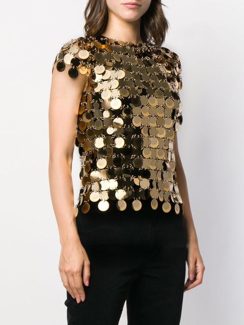 Rabanne sequin chainmail T-shirt - Gold - zdjęcie produktu nr 2