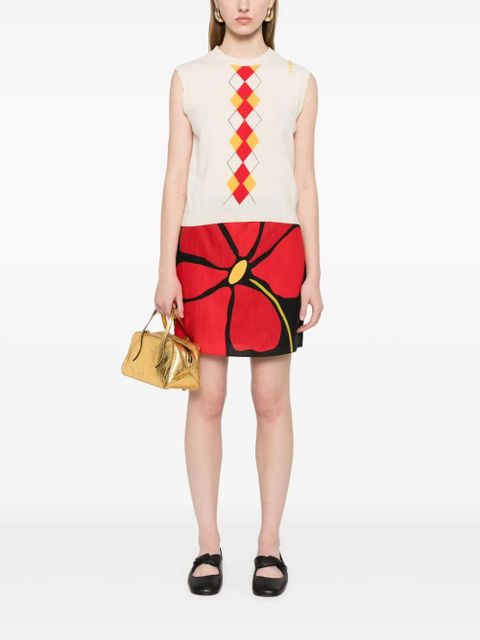 Marni argyle-pattern vest - Neutrals