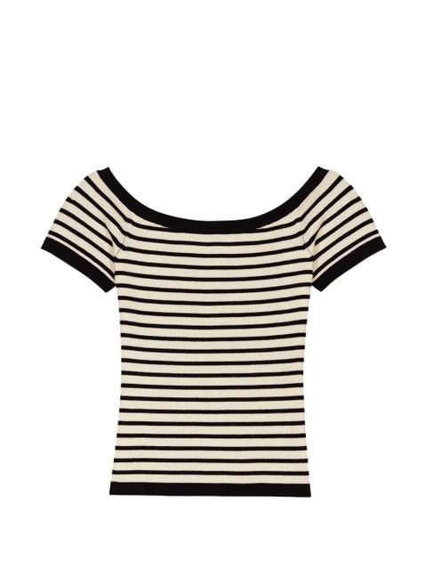 Maje striped short-sleeve T-shirt - Neutrals - zdjęcie produktu nr 1