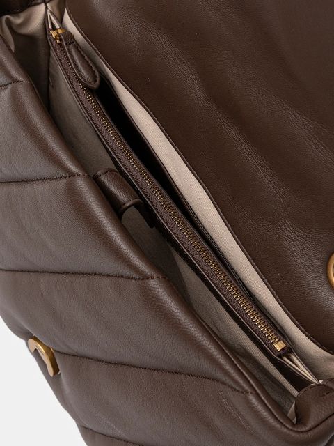 Pinko torebka skórzana kolor brązowy 100037 A0F2