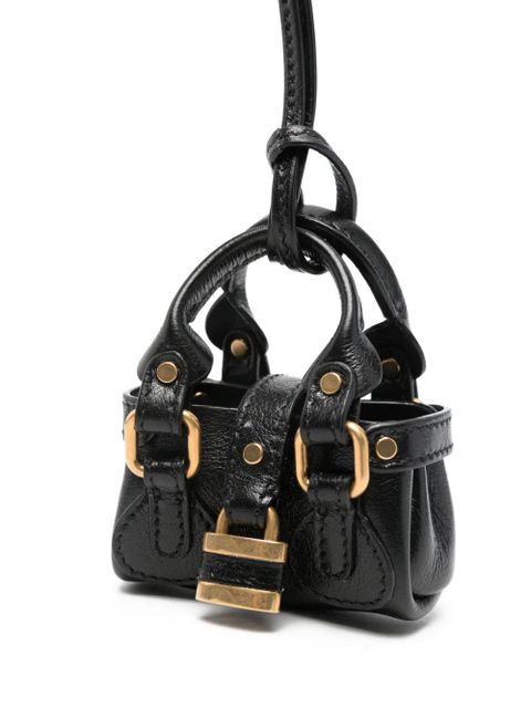 Chloé bag-charm key chain - Black