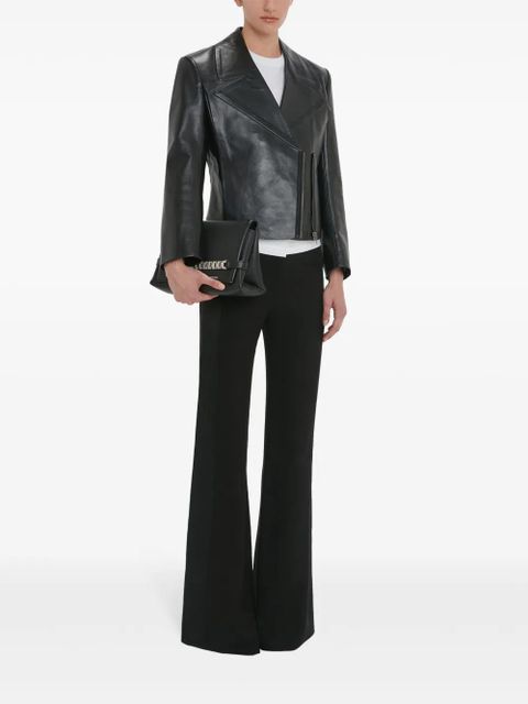Victoria Beckham tailored leather biker jacket - Black