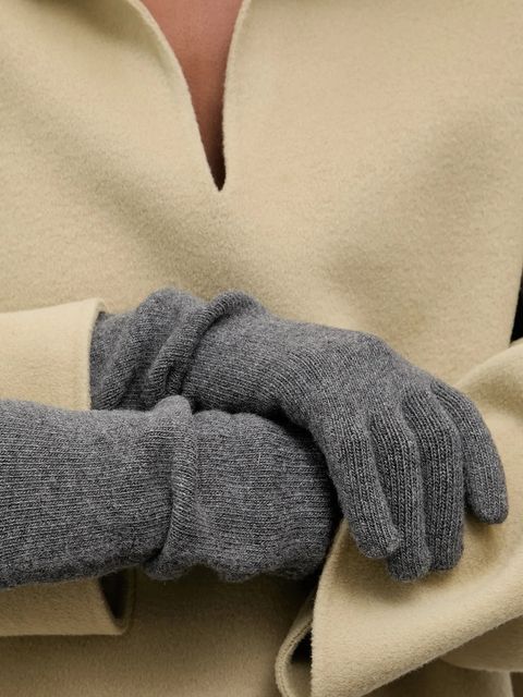 Answear.LAB rękawiczki wełniane damskie kolor szary - zdjęcie produktu nr 2