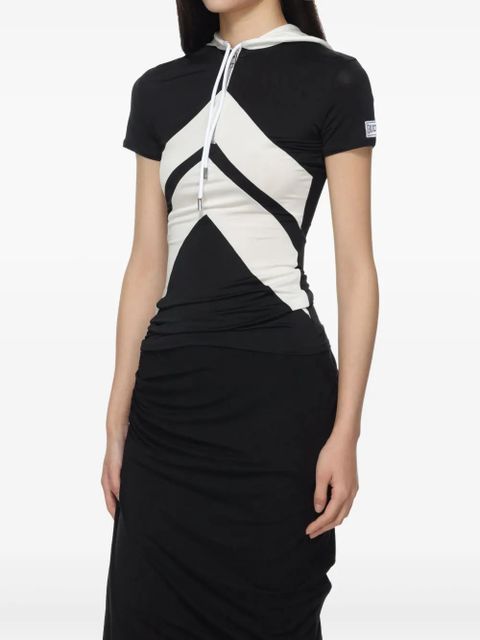 Jean Paul Gaultier chevron-print maxi dress - Black