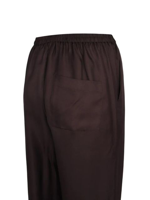 LouLou de Saison elasticated-waist silk trousers - Brown
