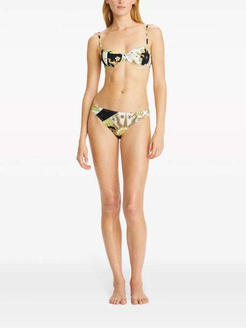 Tory Burch graphic-print bikini bottoms - Blue