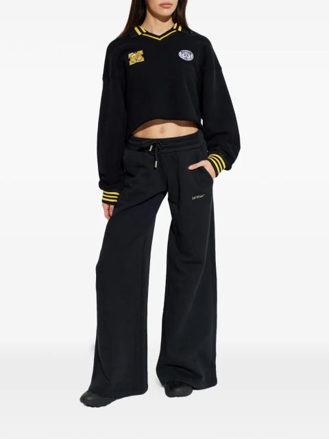Off-White appliqué-detail cropped jumper - Black - zdjęcie produktu nr 2