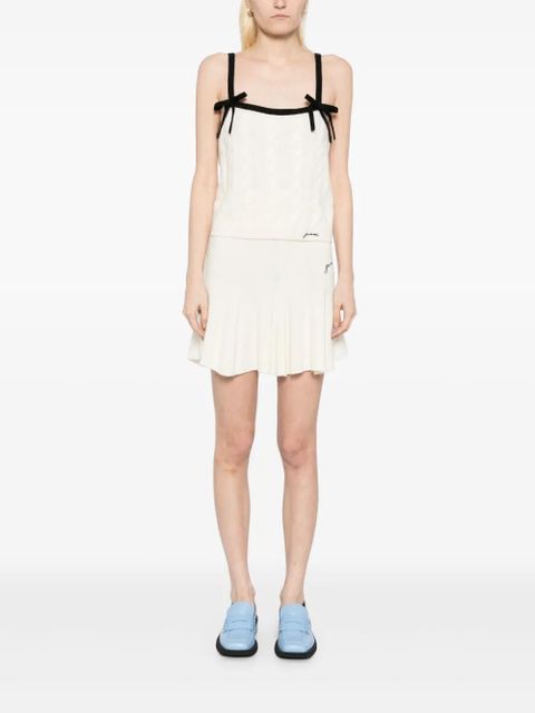 GANNI ribbed knit shirt - White