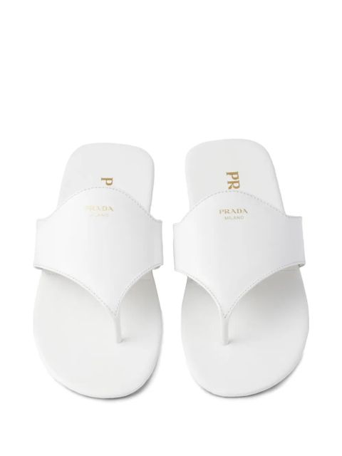 Prada two-strap flat sandals - White