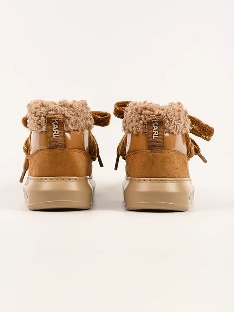 Karl Lagerfeld śniegowce KAPRI KOSI kolor brązowy KL44525