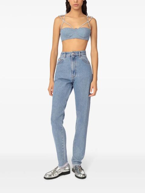 GCDS Chocker straight-leg jeans - Blue