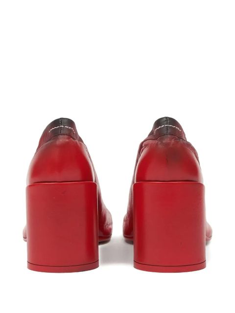 MM6 Maison Margiela leather pumps - Red