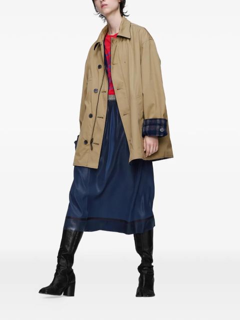 Maison Margiela foil-treated midi skirt - Blue